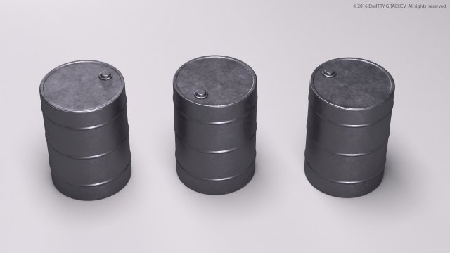 hq barrel set 3D मॉडल .c4d .max .obj .3ds .fbx .stl .blend 