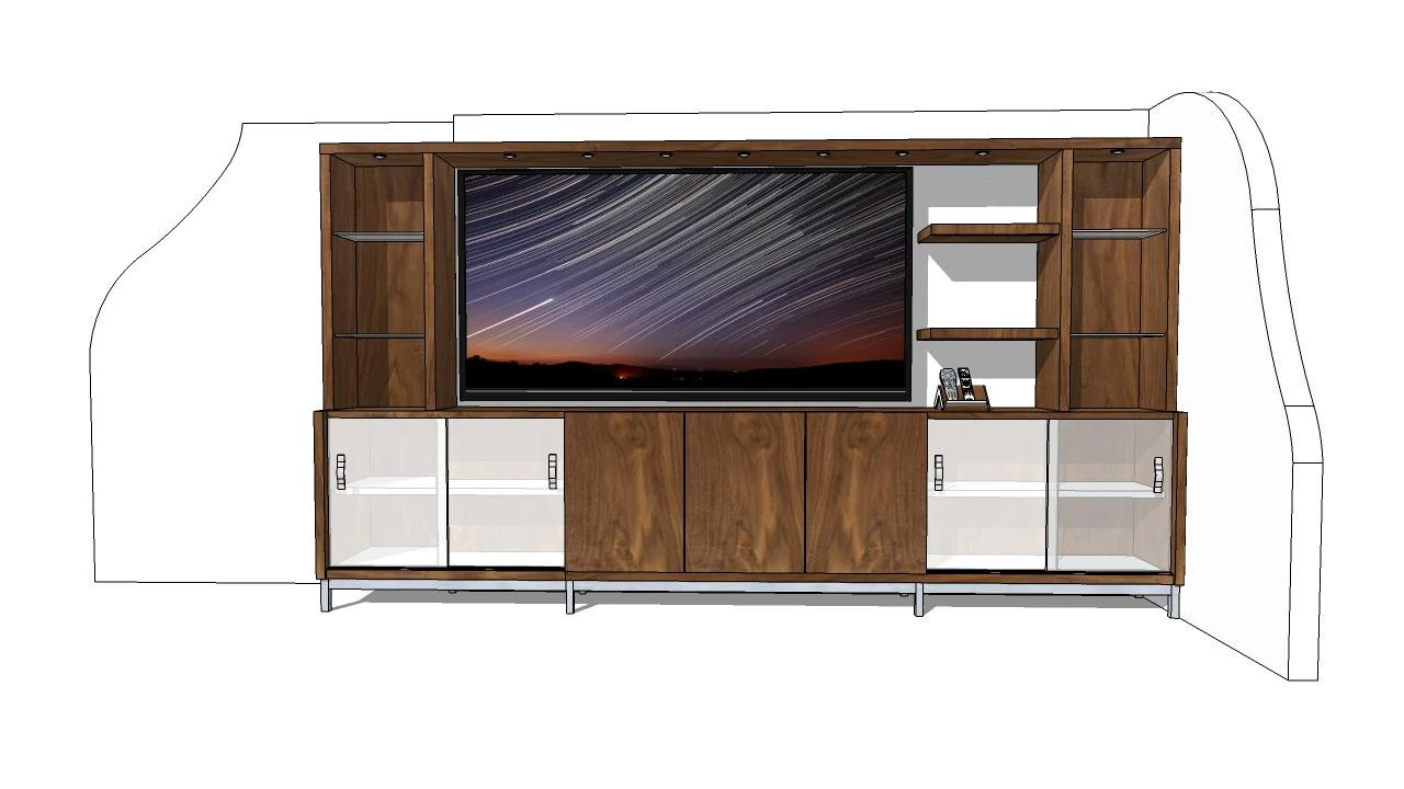 tv unit 3D Model .c4d .max .obj .3ds .fbx .stl .blend 
