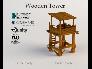 wooden tower 3D Models