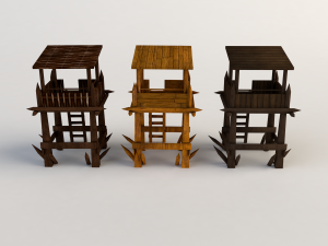 wooden tower Modello 3D