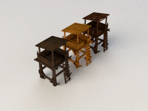 wooden tower 3D Model