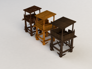 wooden tower Modello 3D