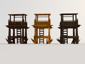wooden tower 3D Model