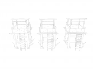 wooden tower Modello 3D