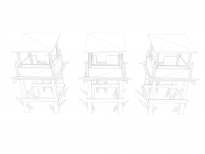 wooden tower Modello 3D