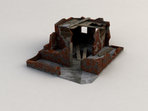 destroyed house Modelo 3D