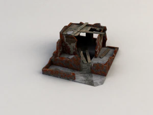 destroyed house 3D Model