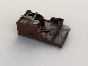 destroyed house Modelo 3D