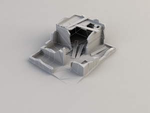 destroyed house Modelo 3D