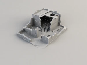 destroyed house 3D Model