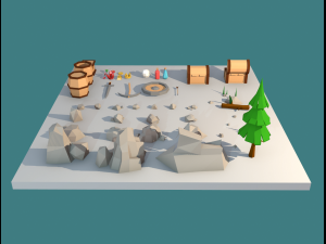 stones and buried treasure 3Dモデル