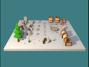 stones and buried treasure 3Dモデル