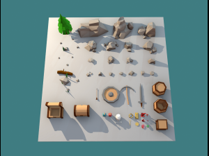 stones and buried treasure 3Dモデル