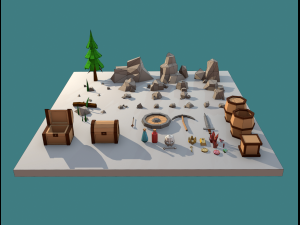 stones and buried treasure 3Dモデル