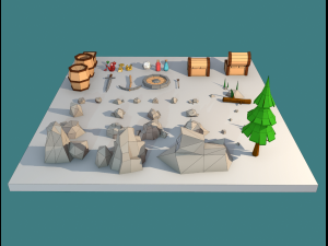 stones and buried treasure 3Dモデル