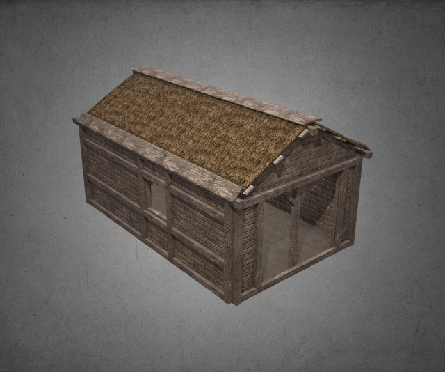 wooden house 3D Модель .c4d .max .obj .3ds .fbx .stl .blend 
