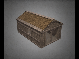 wooden house 3D मॉडल