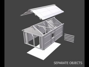 wooden house 3D Модель
