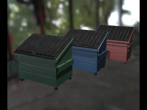 쓰레기통 3D 모델