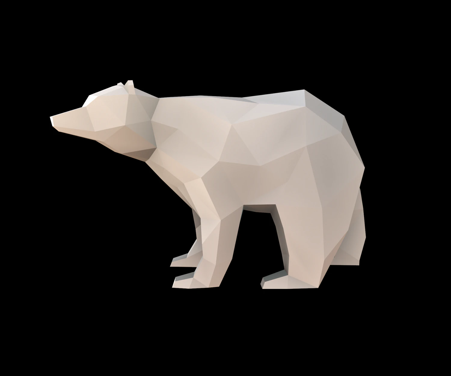 low poly bear 3D Model .c4d .max .obj .3ds .fbx .stl .blend