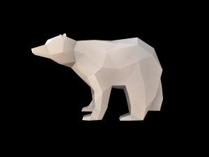 low poly bear Modelo 3D