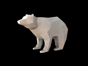 low poly bear 3D-Modell