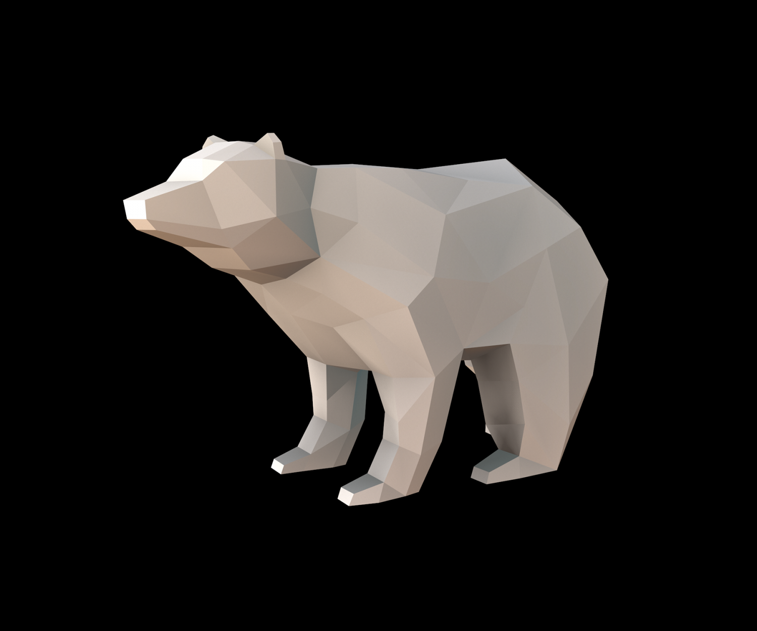 Low Poly Bear 3d Model