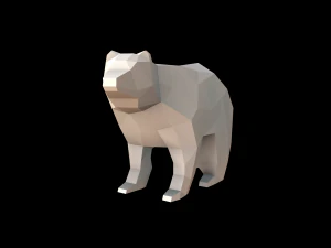 low poly bear 3D Model
