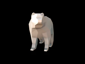 low poly bear 3D Model