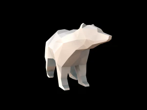low poly bear 3D Model
