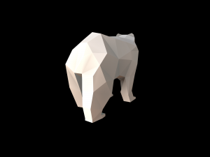 low poly bear 3D-Modell