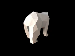low poly bear 3D Model