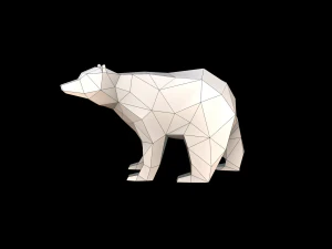 low poly bear 3D Model