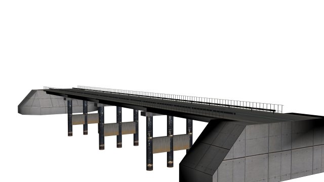 road bridge 3D Model .c4d .max .obj .3ds .fbx .stl .blend 