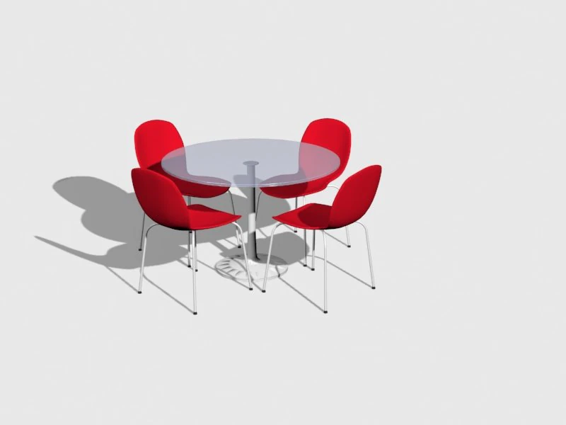 table and chairs 3D Model .c4d .max .obj .3ds .fbx .stl .blend