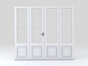 white wood door panel 3D Model