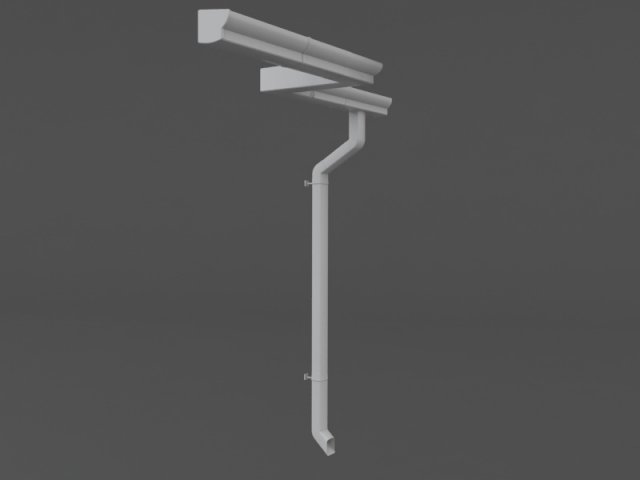 roof water drain 3D Model .c4d .max .obj .3ds .fbx .stl .blend 