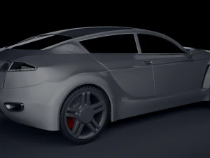 ford iosis 2005 with tire rigging animated 3D Model