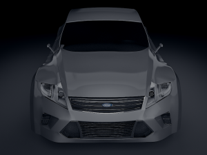 ford iosis 2005 with tire rigging animated 3Dモデル