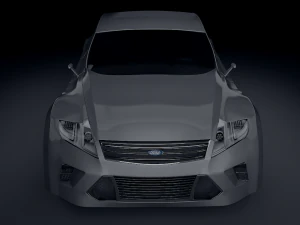 ford iosis 2005 with tire rigging animated 3D Model