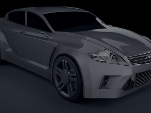 ford iosis 2005 with tire rigging animated 3Dモデル