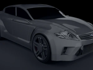 ford iosis 2005 with tire rigging animated 3D Model