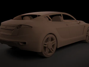 ford iosis 2005 with tire rigging animated 3D Model