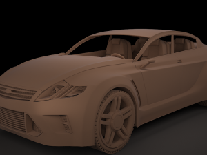 ford iosis 2005 with tire rigging animated 3Dモデル