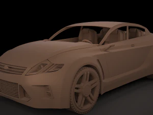 ford iosis 2005 with tire rigging animated 3D Model