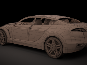 ford iosis 2005 with tire rigging animated 3Dモデル