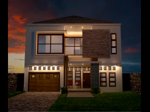 3D екстер'єр простий будинок 3D Модель