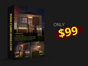 3d exterior simple house 3D Model