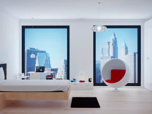 Kamar tidur interior modern 3d Model 3D