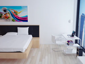 3d modern interior bedroom 3D Model